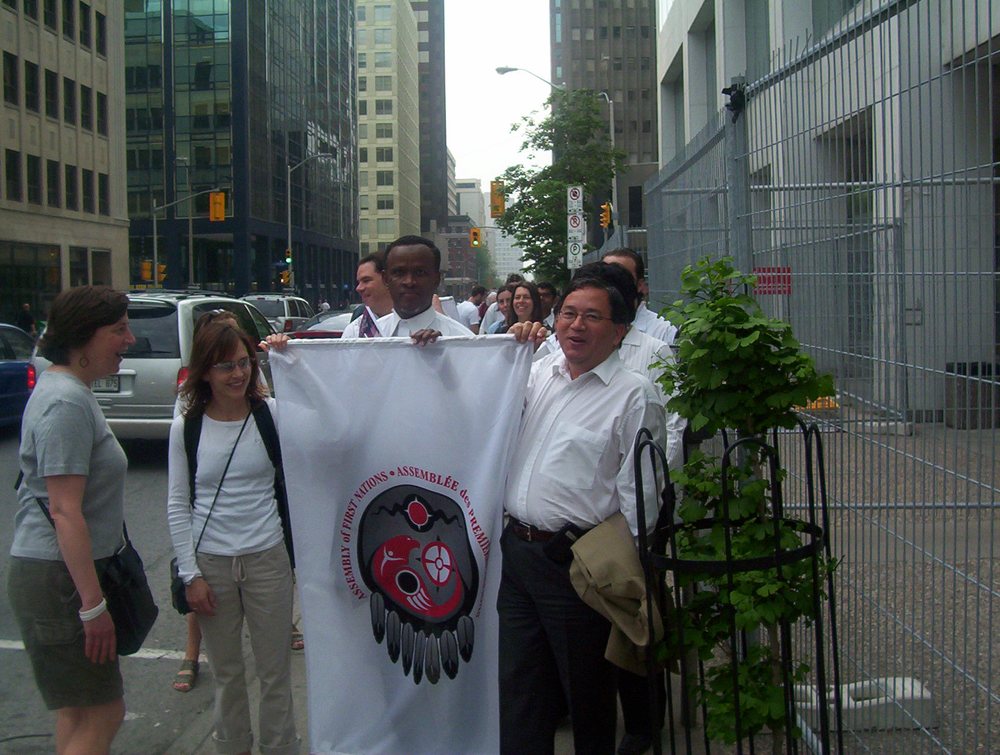 Marching with Assembly of First Nations Canada